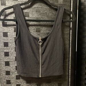 Zipper Crop Top